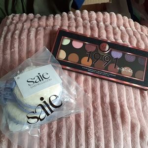 BH Cosmetics 1991 palette and Saie makeup removing rounds